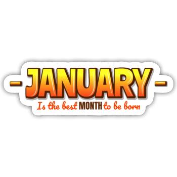 JANUARY - Sticker - white matte - Front