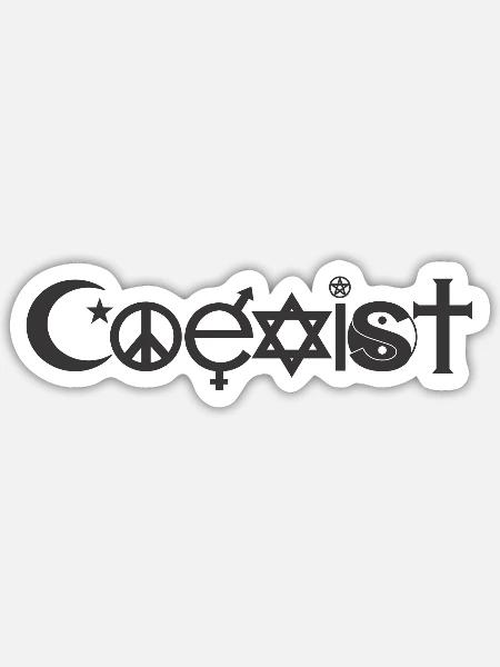 COEXIST LOGO - Sticker - white matte