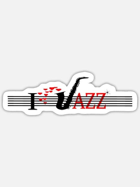 I LOVE JAZZ - Sticker - white matte