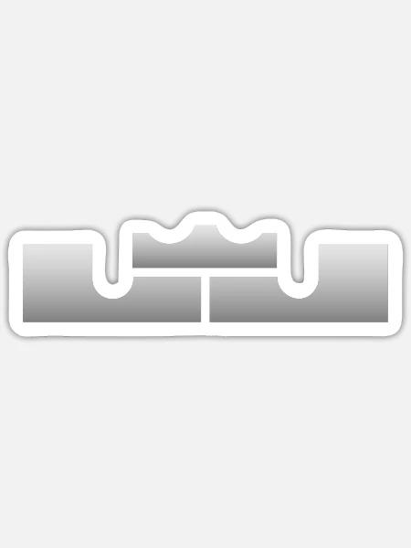 Lebron J king logo - Sticker - white matte
