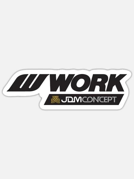 Work Wheels - Sticker - white matte
