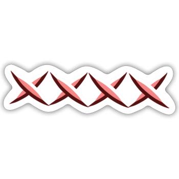 red crosses cross - Sticker - white matte - Front