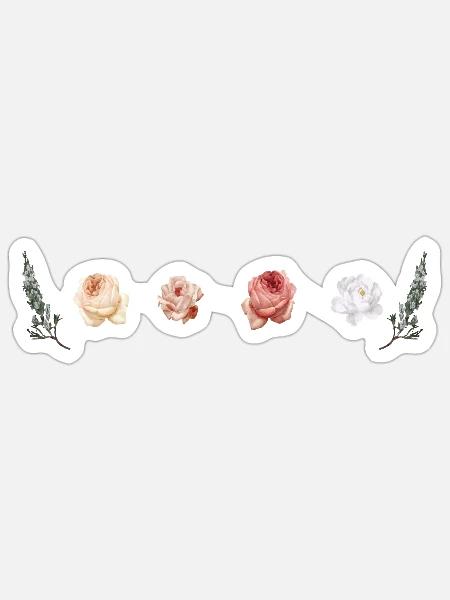 Custom Birth Month Birth Flower Shirt Gift - Sticker - white matte