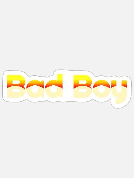 bad boy - Sticker - white matte