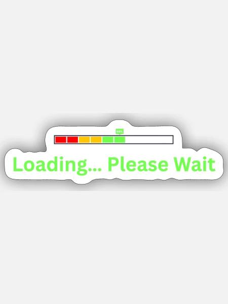 progress bar design - Sticker - white matte