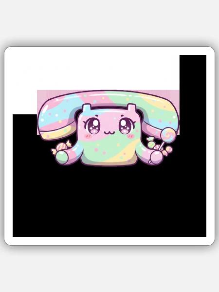 Pastel Candy Creature Plush - Sticker - white matte