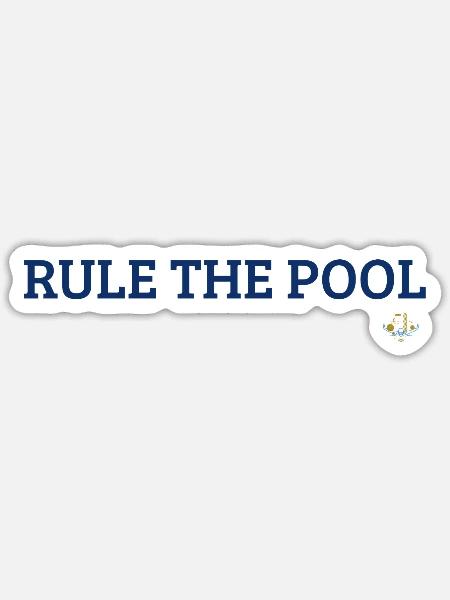 Rule the pool - Sticker - white matte