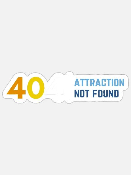 404 Aro Ace Attraction Not Found - Sticker - white matte