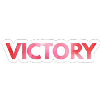 Victory one word - Sticker - white matte - Front