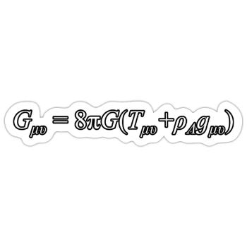 General Relativity Equation - Sticker - white matte - Front