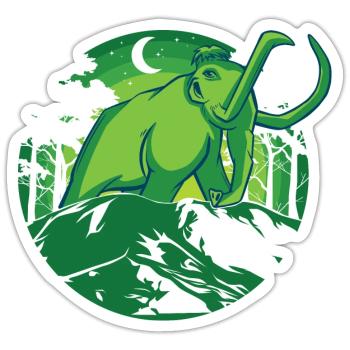 Mammoth Prehistoric Animal - Sticker - white matte - Front
