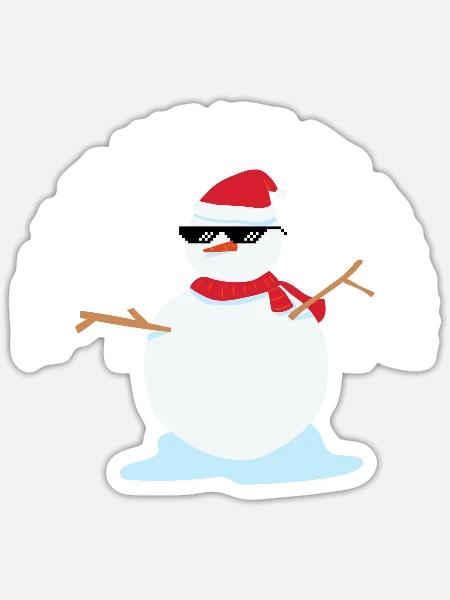 There Is No Man Like Snowman Funny - Sticker - white matte
