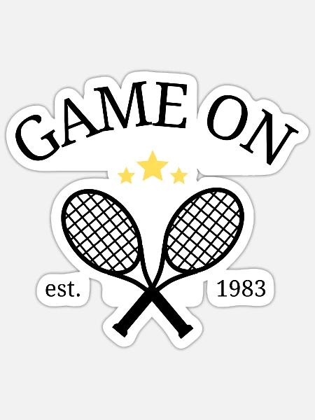 Game On Tennis - Sticker - white matte