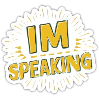 im speaking - Sticker - white matte - Front