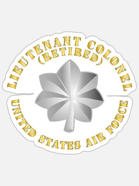 USAF Lieutenant Colonel Retired - Sticker - white matte