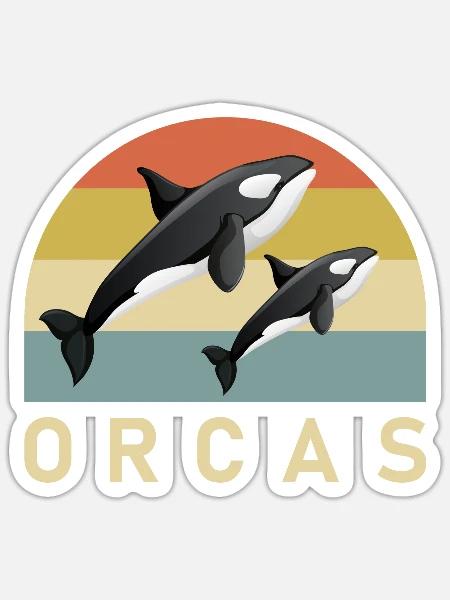 Orca - Ocean Lover orcas - Sticker - white matte