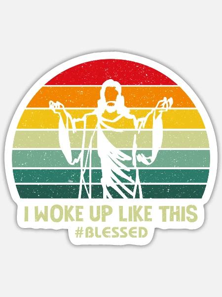 Jesus Faith Believe Christian Easter - Sticker - white matte