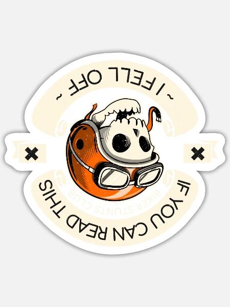 If You Can Read This I Fell Off - Sticker - white matte