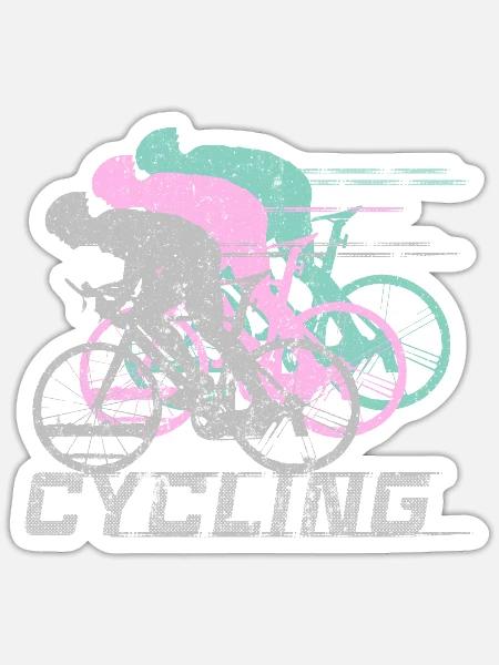 Cycling - Sticker - white matte