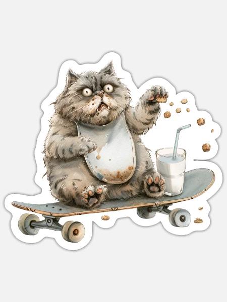 - Sticker - white matte