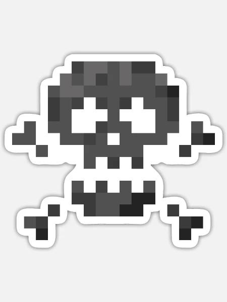 Skull - Sticker - white matte