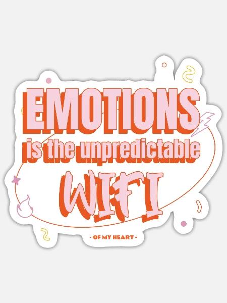 Emotion Wi-Fi: Mental Health Awareness T-Shirt - Sticker - white matte