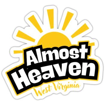 West Virginia Sunburst Emblem - Sticker - white matte - Front
