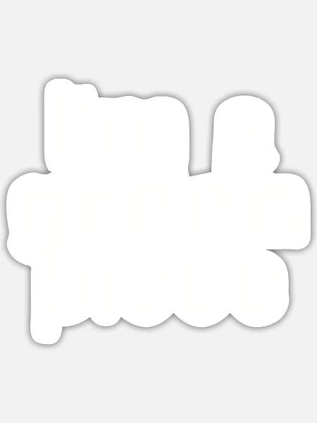 green piece - Sticker - white matte