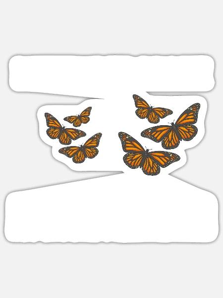 Butterflies be like flutter, funny meme, funny - Sticker - white matte
