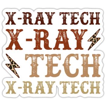 X ray Tech - Sticker - white matte - Front