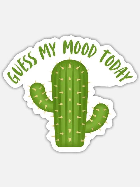 Guess my mood today - Sticker - white matte