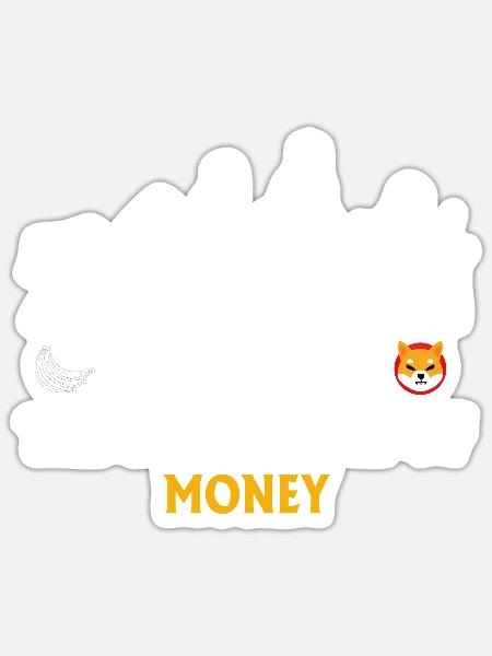 The evolution of money bitcoin crypto Shiba inu - Sticker - white matte