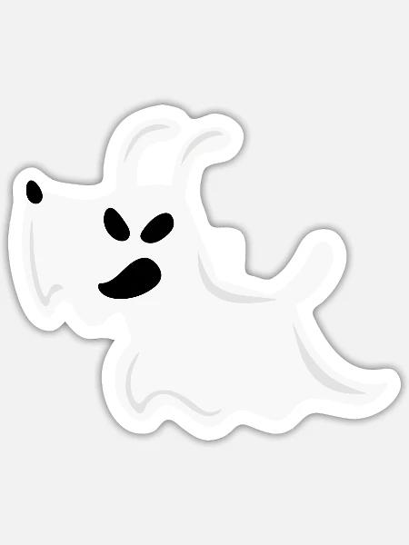 Dog Ghost - Sticker - white matte