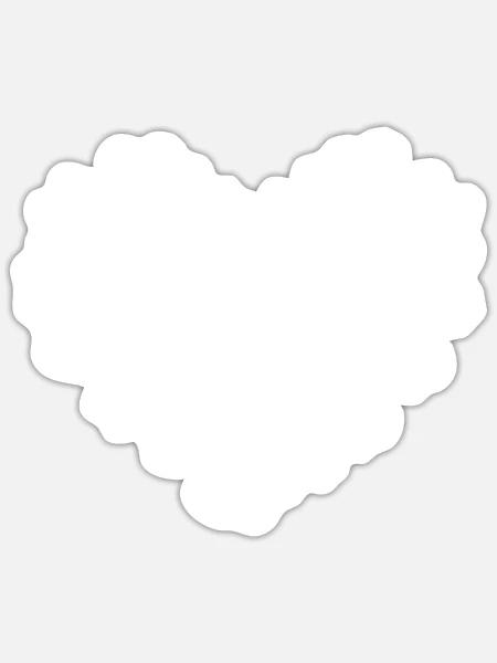 Paws Heart - Sticker - white matte