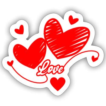 Love - Sticker - white matte - Front