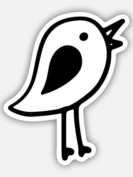 Bird - Bird Watching - Sticker - white matte