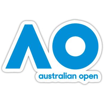 australian open logo - Sticker - white matte - Front