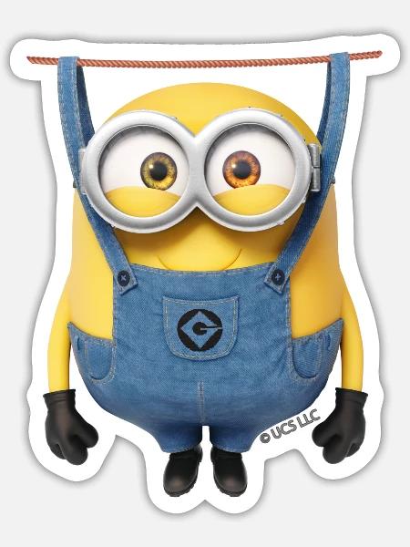 Minions Bob Hanging On The Clothesline - Sticker - white matte