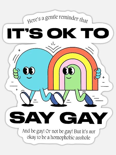 Gay Florida LGBT Gay Pride Protect Trans - Sticker - white matte