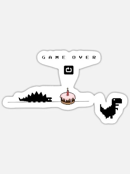Line Animal Moon - Sticker - white matte