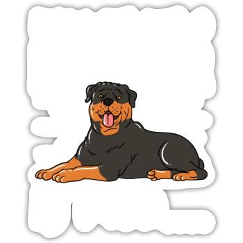 Life Without Rottweiler Is Meh - Sticker - white matte - Front