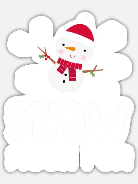 Snow Much Fun Snowman - Sticker - white matte