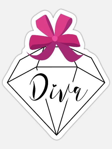 Diva - Sticker - white matte