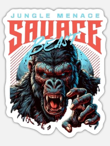 Customizable Savage Beast - Sticker - white matte