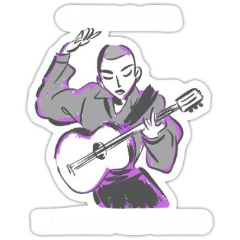 Learning_One_String - Sticker - white matte - Front