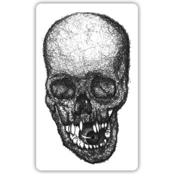 Gothic Skull Lace Portrait - Sticker - white matte - Front