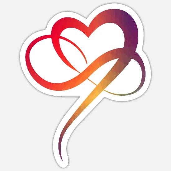 Infinity Symbol and Heart Love Sign Infinity Sign' Sticker