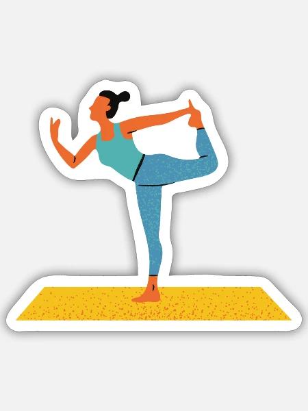 Yoga Shirt - Sticker - white matte