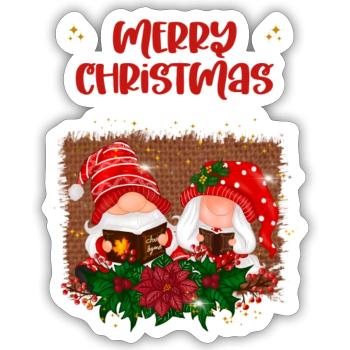 Merry Christmas with loved ones - Sticker - white matte - Front
