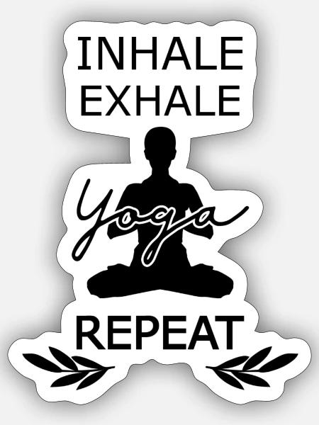 yogarepeat - Sticker - white matte
